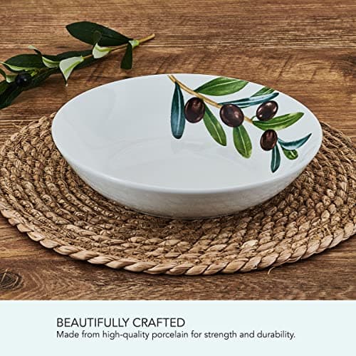 Studio Nova White 8 Inch 20 Ounce Pasta Bowls Set of 4