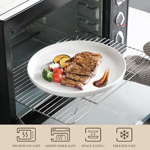 MALACASA Series LUNA 24-Piece Modern Porcelain Dinnerware Set