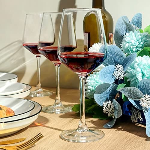 12oz Clear Red/White Wine Glasses Set of 8 for Party, Wedding & Home