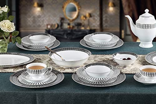 Lorren Home Trends Fiesta-57 Dinnerware Set for Entertaining