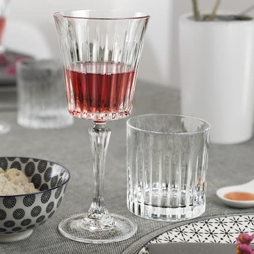 6-Piece Set of Clear 12 oz Double Old Fashion Glasses by Lorren Home Trends