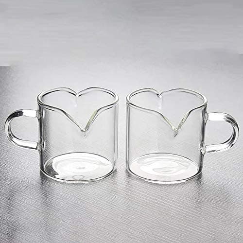 BCnmviku Clear Glass Shot Glasses with Double Spouts (2 Pack)