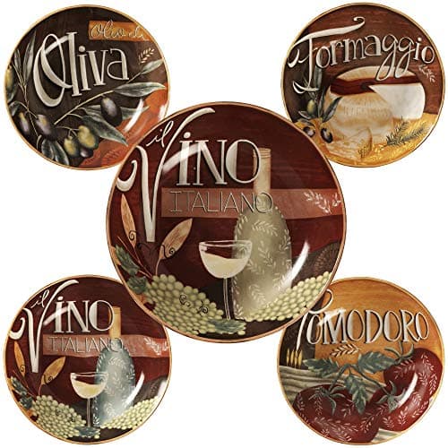 Certified International Ceramic Tablewares - Bella Vita 5 Piece Pasta Bowls