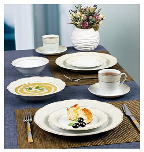 24-Piece Gold Dinnerware Set by Lorren Home Trends
