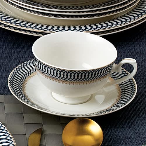24-Piece Bone China Dinnerware Set, Service for 4 by Lorren Home Trends