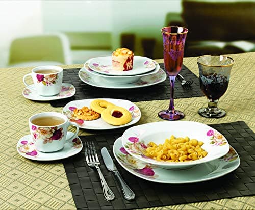 Lorren Home Trends LH427 Pink Dinner Set for Gatherings