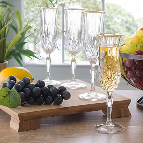 Lorren Home Trends LG6002 Flute, Gold Large