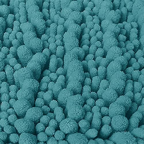 Yimobra Large Grey Non-Slip Bath Rug Mat — Teal Blue