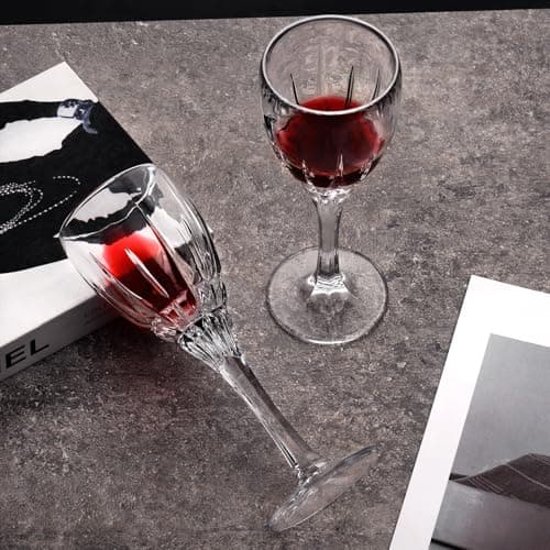 Avant-Garde Red Wine Glasses Set, 6 Pieces, 12 oz, Crystal Elegant