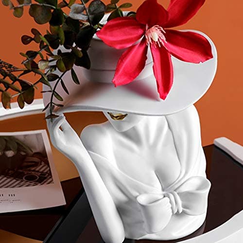 Table Centerpiece Vases, Modern Goddess Ceramic Ornaments for Living Room, Cafe Decorative Creative Gift