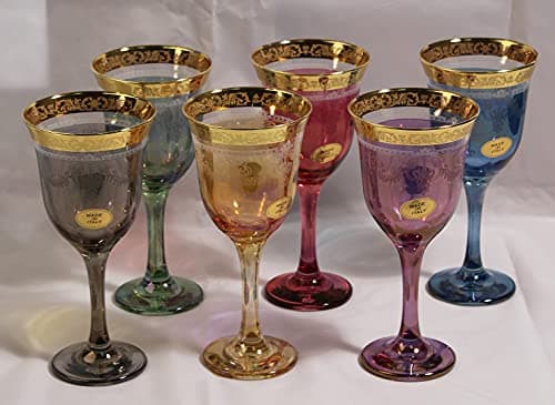 Multicolor Corona Wine Goblets (Set of 6)