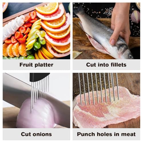 Stainless Steel Onion Slice Holder & Tomato Cutter, Multi-Purpose Kitchen Chopper (A-1Pcs)