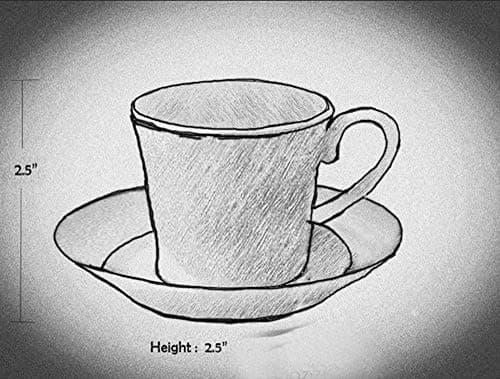 Midnight Blue Cups and Saucers by Lorren Home Trends