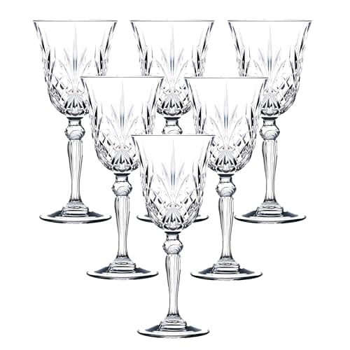 Lorren Home Trends Crystal Melodia Double Old Fashioned Glass Set — Red