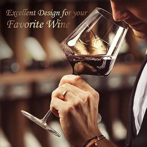 Chouggo 21Oz Premium Crystal Wine Glasses Set - Elegant Gifts for Weddings, Anniversaries
