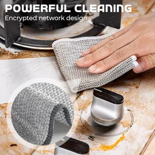 2024 Premium Reusable Non-Scratch Wire Dishcloth for Scrubbing Sinks and Dishes (5)