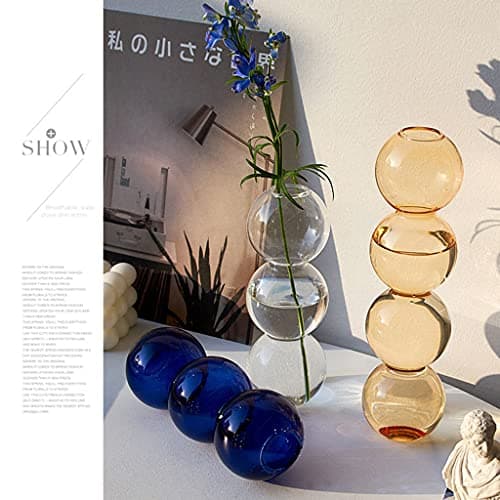 Green Glass Vase Decor for Living Room & Bedroom - Home Accessories