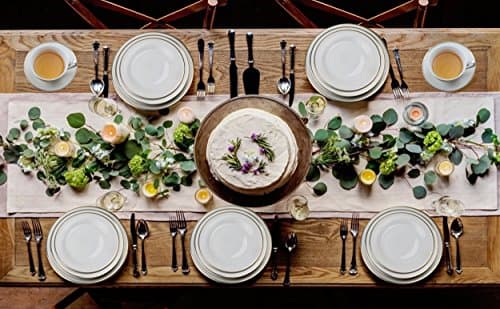 Lorren Home Trends Daisy-57 Bone China Dinnerware Set for 8