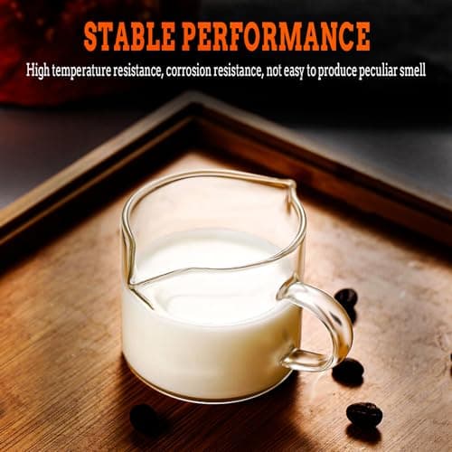 2-Piece 4 OZ Glass Espresso Cups with Double Spouts Espresso Bar Accessories