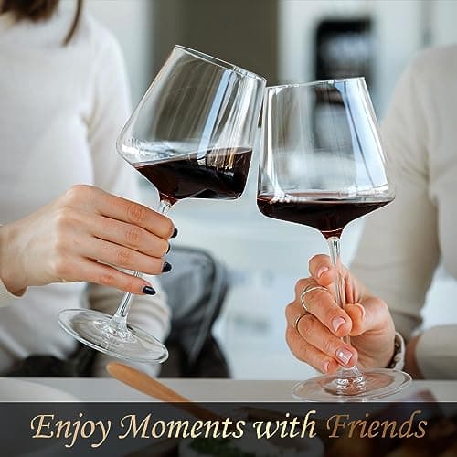 Chouggo 21Oz Premium Crystal Wine Glasses Set - Elegant Gifts for Weddings, Anniversaries
