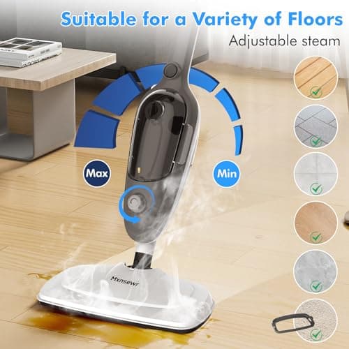 Steam Mop - Powerful Handheld Floor Steamer with 11 Accessories, Multi-Purpose for Home Cleaning