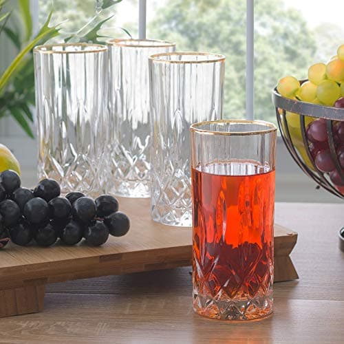 Lorren Home Trends Highball Glass, Gold