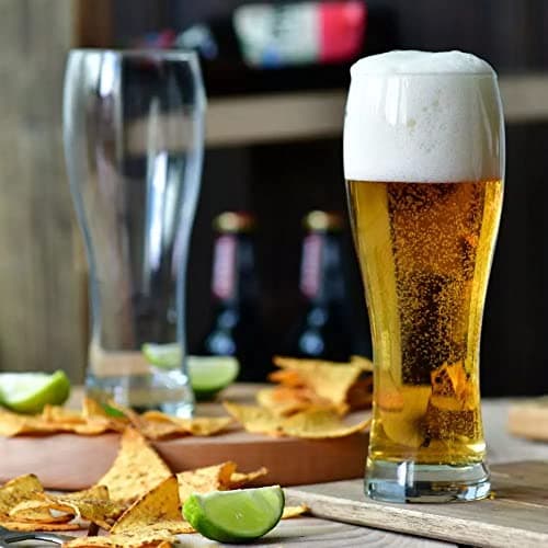 Set of 6 Krosno Tall Beer Pint Glasses - 16.9 oz - Chill Collection - Dishwasher Safe - Made in Europe