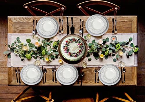 Gold Border Porcelain Dinnerware Set for 8 Pieces - Carlotta Mix & Match