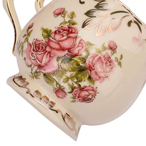 Foraineam Ivory Porcelain Tea Cup & Saucer Set