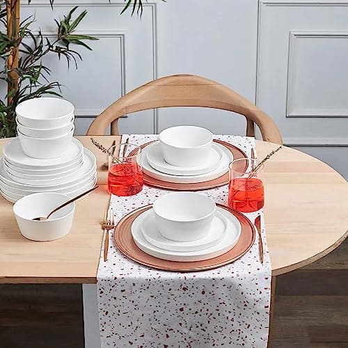 KARACA Salvare 18-Piece Elegant White Dinnerware Set