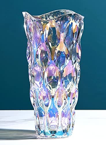 Ultimate Handmade Crystal Glass Gray Flower Vase — Colorful-waterdrop Style
