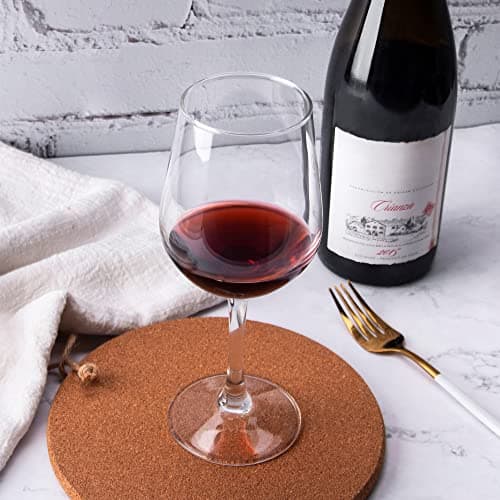 Shock Resistant Tempered Wine Glasses, Dishwasher Safe, Set of 12, 12 oz for Restaurants, Bars, Home