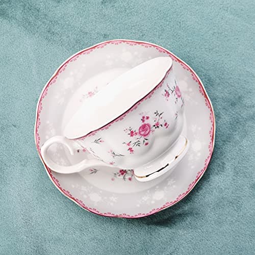 Vintage Porcelain Tea Set for Women - Tea Party Set for 6