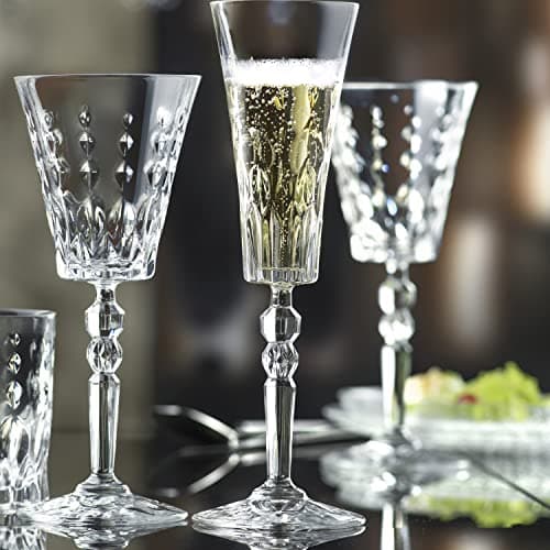 Refined and simplified title: Lorren Home Trends Marilyn Set of 6 White Wine Glasses