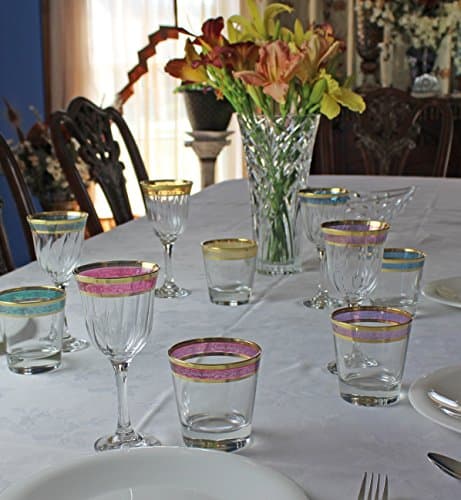 Melania Collection Multicolored Glass Set - Set of 6