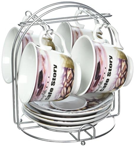 5-Piece Tea/Coffee Set, Brown Coffee Design