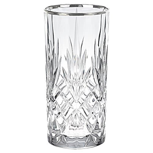 Lorren Home Trends Dynasty Collection Silver Banded Glass Set - 6 Piece