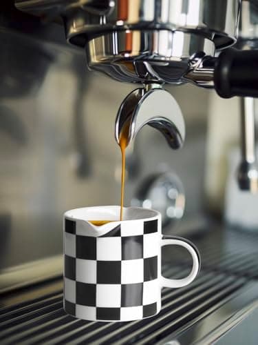 Ceramic Espresso Cups, 5 oz Double Spouts, Perfect for Espresso Machines