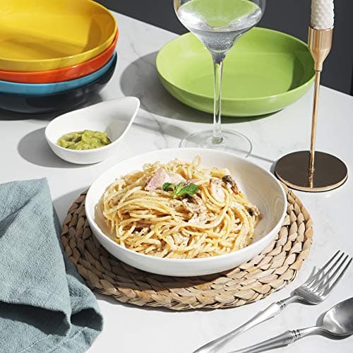 Sweejar Multi-Color Ceramic Pasta Bowls Set, 23 oz (Set of 6)