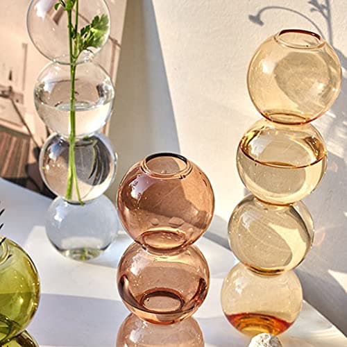 Green Glass Vase Decor for Living Room & Bedroom - Home Accessories