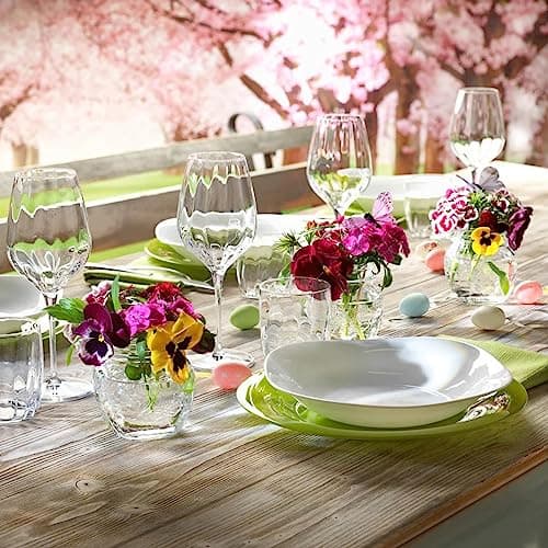 Bormioli Rocco Parma Set Of 6 Pasta Bowls & Soup Plates, 8.75 Inch, Dishwasher Safe, Clean White