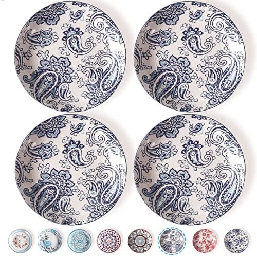 Artena Bohemia Porcelain Pasta Bowls Set of 4, 26oz, 8 Inch, Brown — Garden Pepper