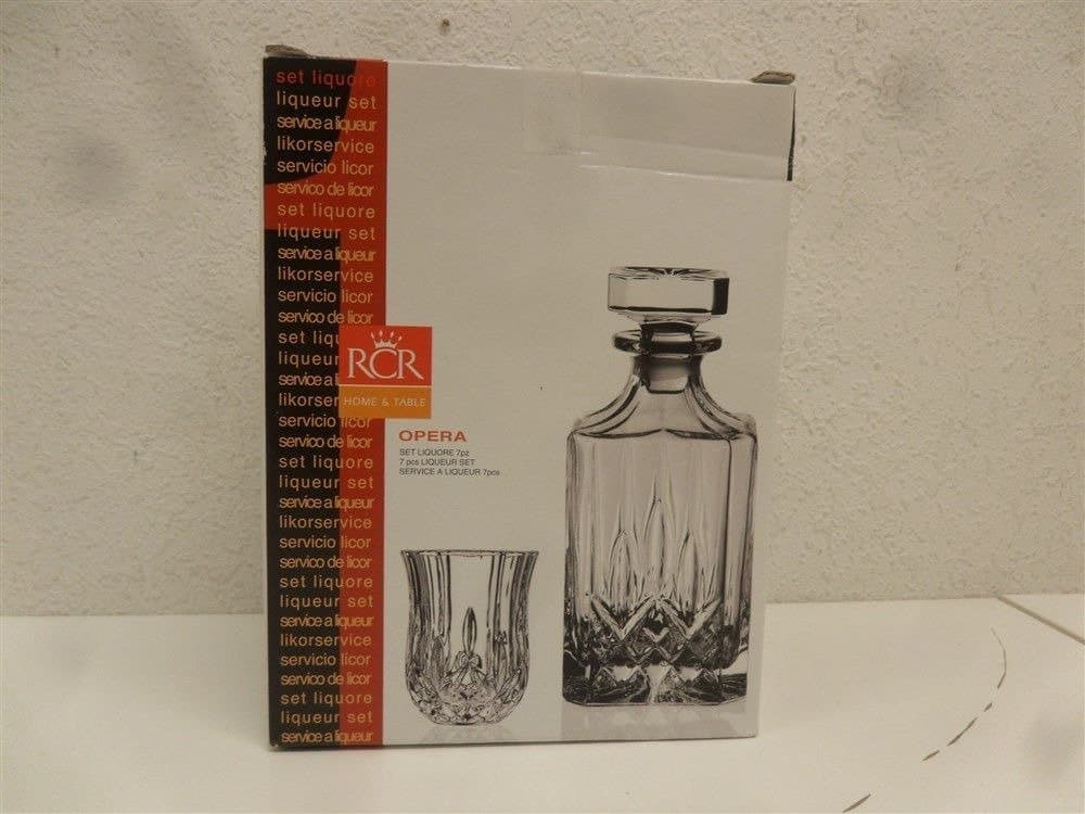 Lorren Home Trends 7 Piece Opera Liquor Set, Clear