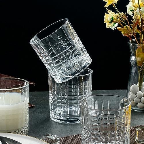 Lorren Home Trends 11 oz Double Old Fashion Drinking Glasses, Set of 6