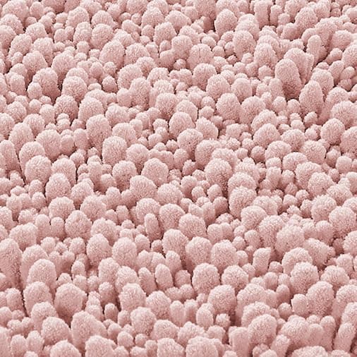 Yimobra Large Grey Non-Slip Bath Rug Mat — Light Pink