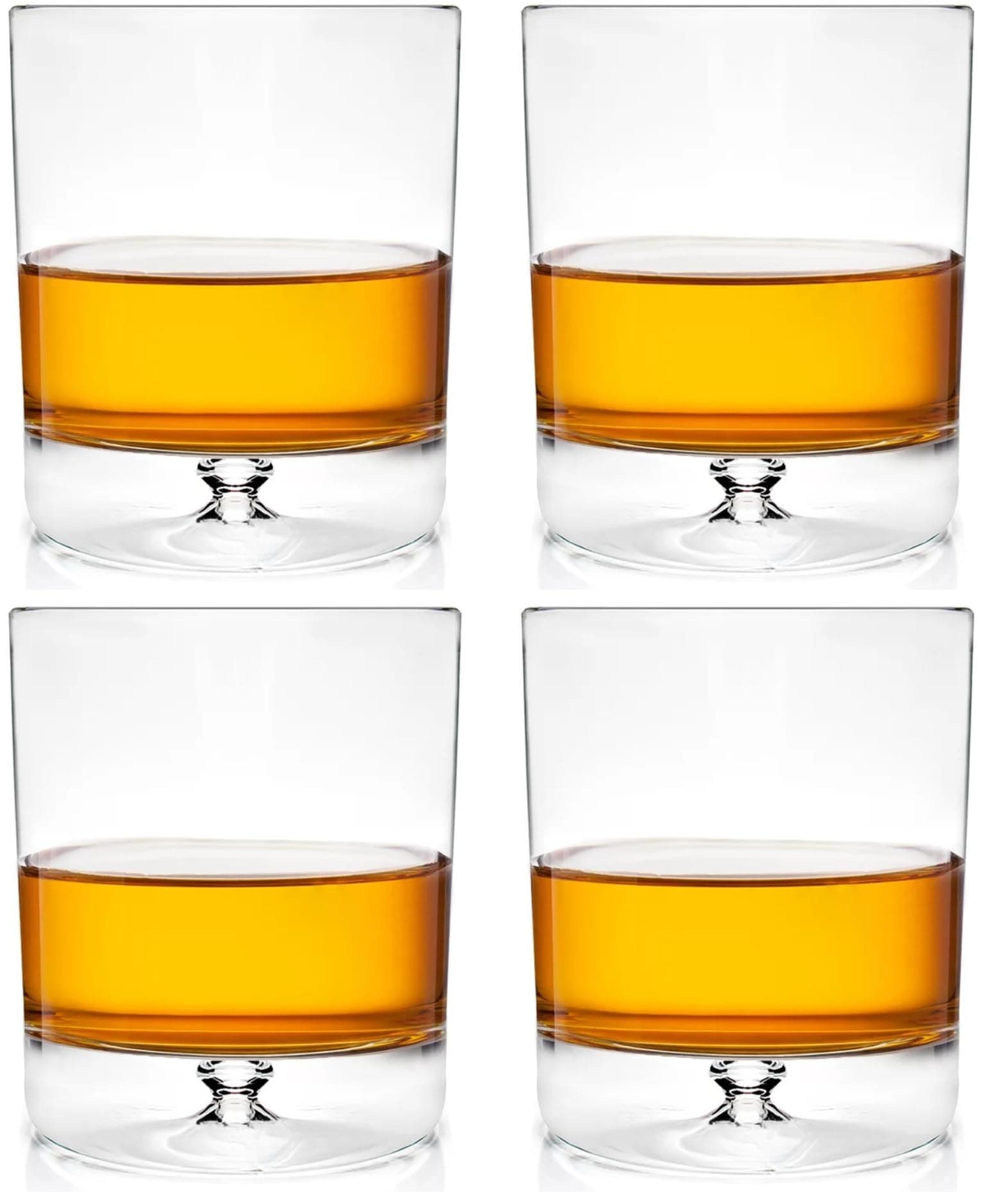 Ravenscroft Crystal 4-Piece Double Old Fashioned Glass Set | 11 oz | Lead-Free | Dishwasher Safe | Perfect Gift