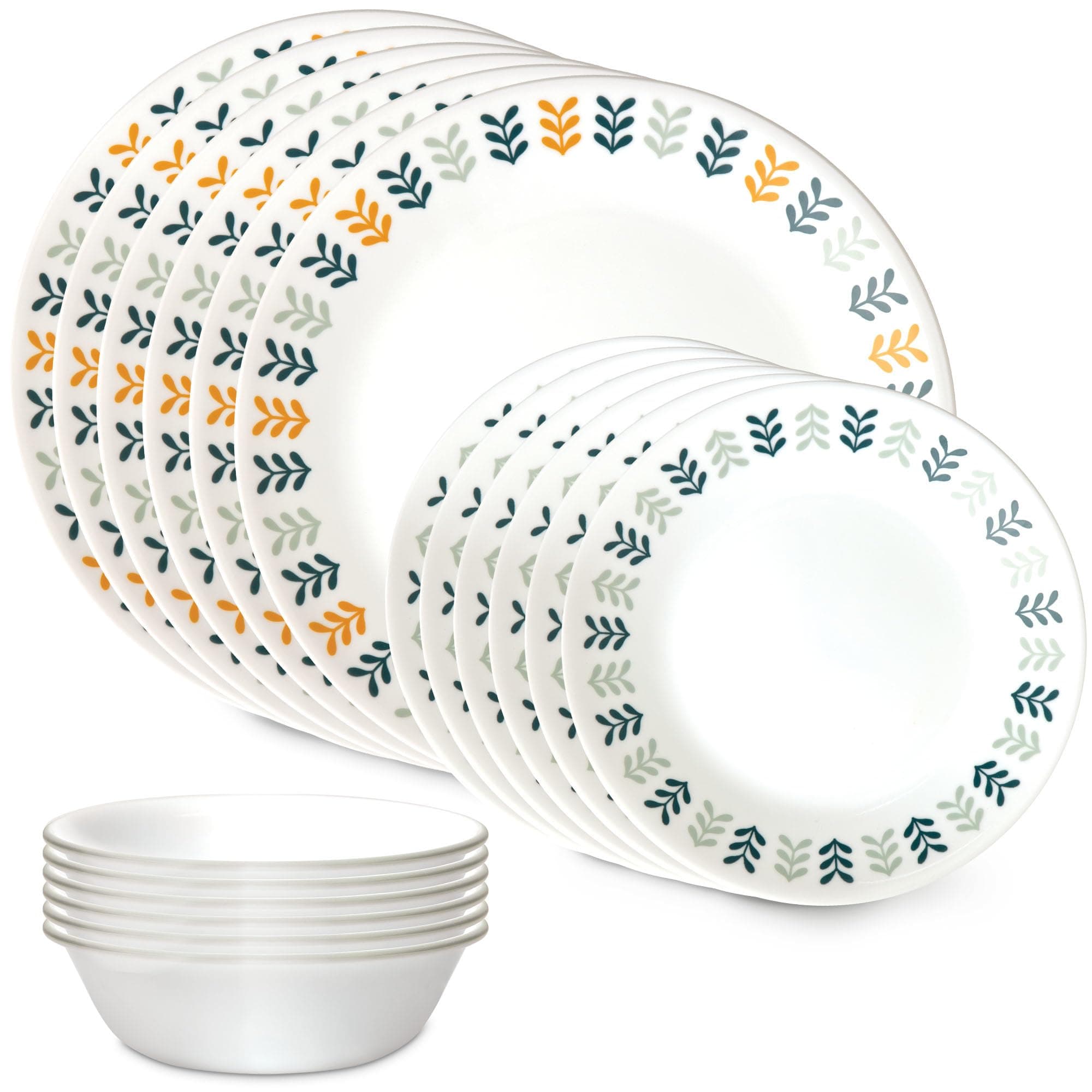 Corelle Anders Vitrelle 18 Piece Glass Dinnerware Set for 6