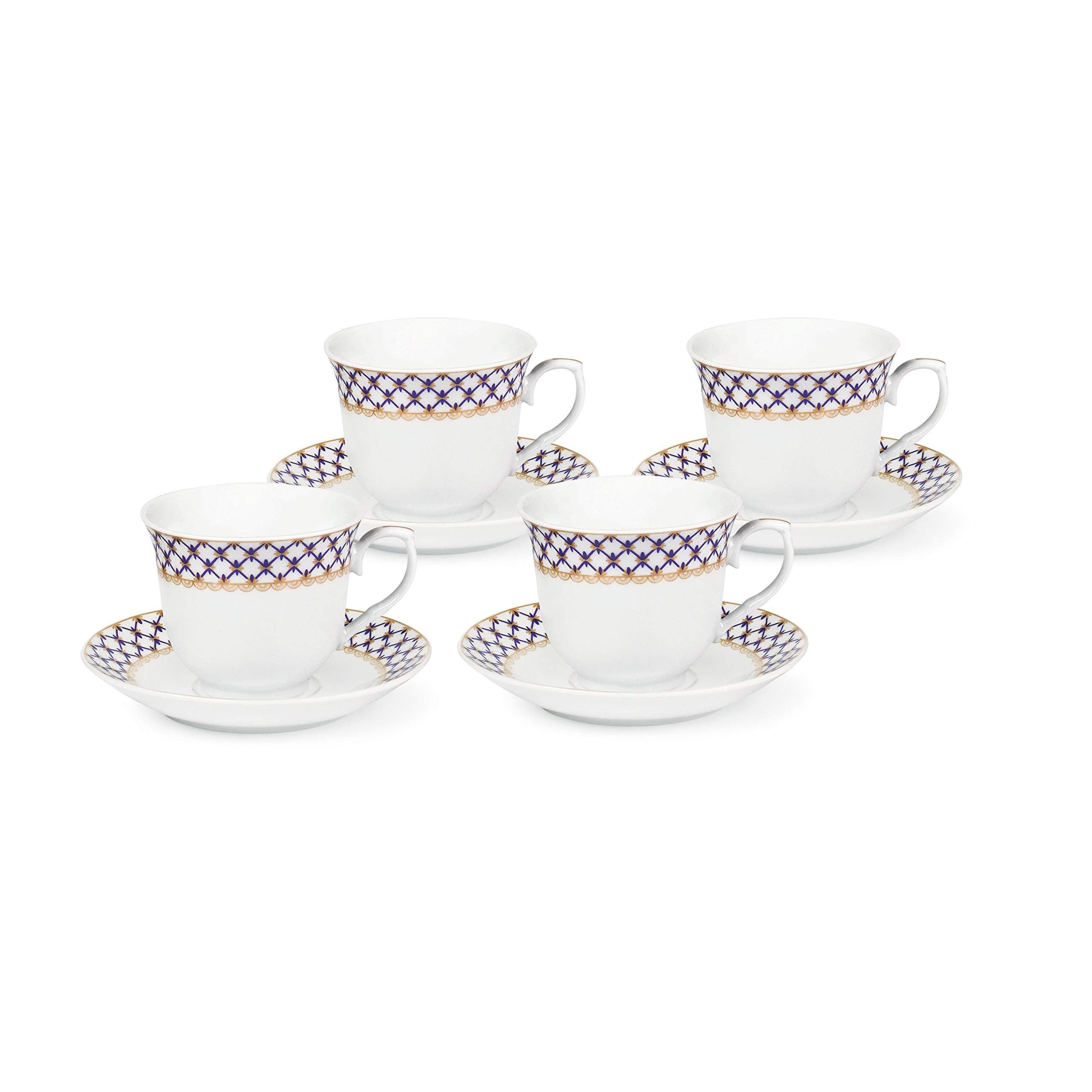 Lorenzo Tea/Coffee Set for 4, Blue/Gold