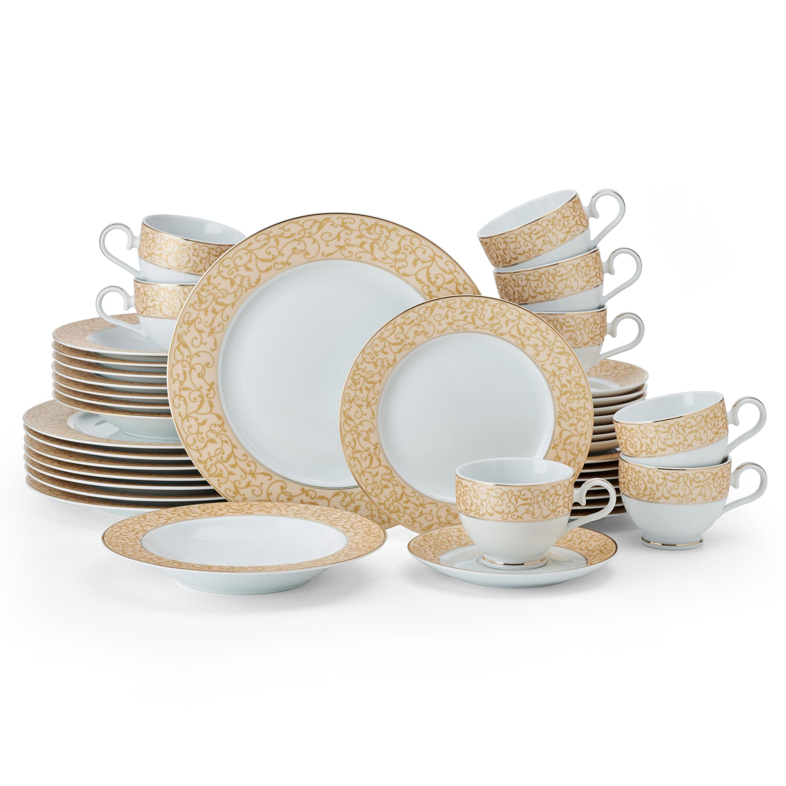 Mikasa Parchment Gold 40-Piece Dinnerware Set for 8