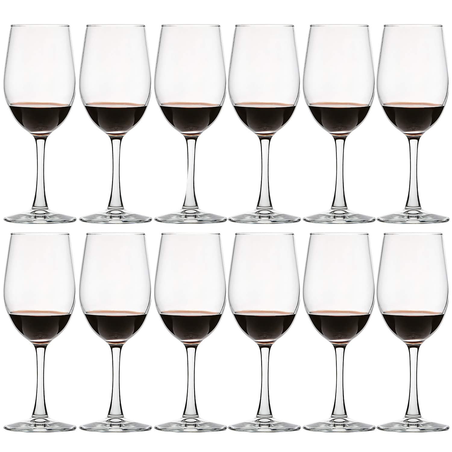 12-Ounce Classic Red/White Wine Glasses - UMI UMIZILI Party Set